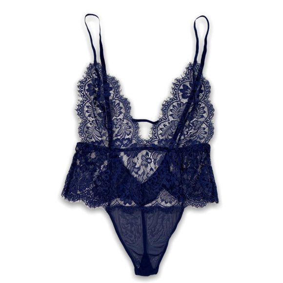 Adore Me Other - Adore Me Anouchka Blue Lace Bodysuit